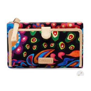 Consuela Sophie Abstract print slim wallet NWT